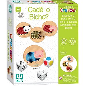 Brinquedo Educativo Cade O Bicho Em Madeira 27 Peças
