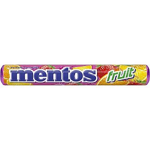 Bala Mentos Stick Frutas 37,5g Dp.c/16