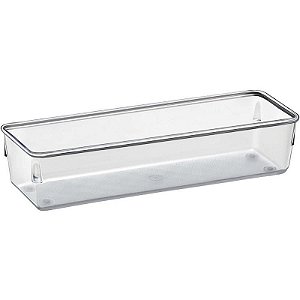Organizador De Potes Retangulares 24x8x5,5cm Caixa Com 04