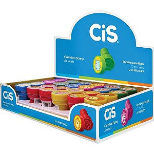 Carimbo Pedagógico Cis Stamp Animais - Caixa Com 24