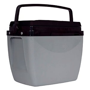 Caixa Térmica Mor 18 Litros Cinza/preto Com Alça E Tampa Porta-copos