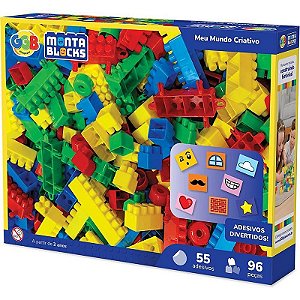 Brinquedo Para Montar Meu Mundo Criativo 96pcs