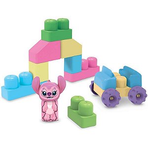 Brinquedo Para Montar Stitch Angel Blocos Mágicos Com 24 Peças Coloridas