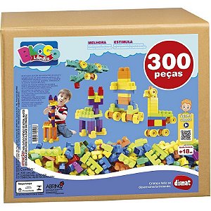 Brinquedo De Montar Mais Blocos Ix 300 Peças
