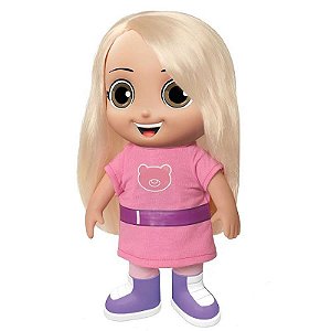 Boneca Aventureira Rosa 27cm Com 14 Frases