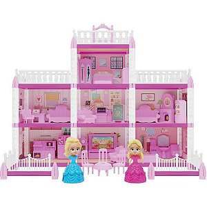 Casinha De Boneca Castelinho Da Princesa 160 Peças