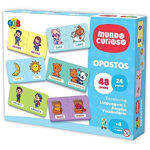 Brinquedo Pedagógico Opostos 48 Peças