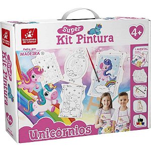 Brinquedo Para Colorir Unicórnios - Super Kit Com 4 Telas