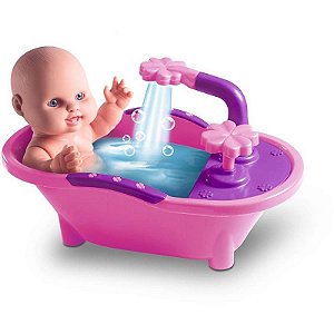 Boneca Milkinha Petit Banho Vinil 20cm