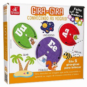 Jogo Educativo Gira Gira Conhecendo As Vogais Com Roletas Interativas