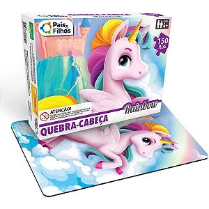 Quebra-cabeça Cartonado Unicórnio Rainbow 150 Peças