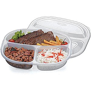 Pote Plástico Monaco C/3 Divisorias 1l