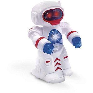 Robô Super Bot Bate E Volta Com Som E Luz