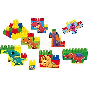 Brinquedo Para Montar Montando Parque Dinossauros48 Peças