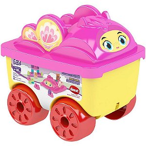 Brinquedo Para Montar Carro Encantado Blocolandia 25 Peças