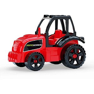 Trator Agroworks Ggb Infantil Miniatura 19,5x12x13cm -