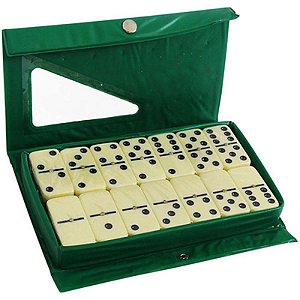 Domino Estojo 28 Peças 11mm Verde Western