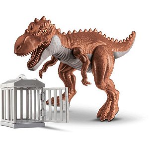 Domínio Dos Dinossauros Com T-rex E Jaula Super Reforçada