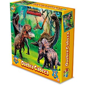 Quebra-cabeça Cartonado Dinossauros 100 Peças