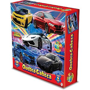 Quebra-cabeça Cartonado Carros De Corrida 150 Peças