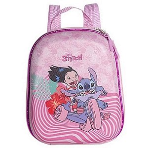 Mochila Infantil Stitch Rosa Pequena