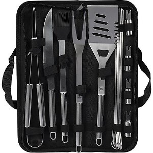 Faca Kit Churrasco Inox 16 Peças Premium Bel