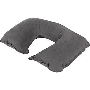 Almofada Pelúcia Pescoço Inflável Viagem 45x28c