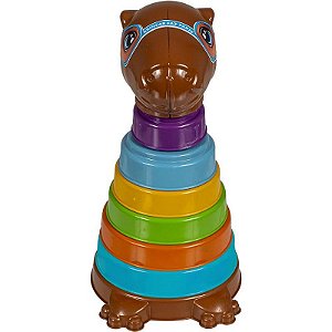 Brinquedo Educativo Kapi Roi Capivara Com Encaixes Coloridos