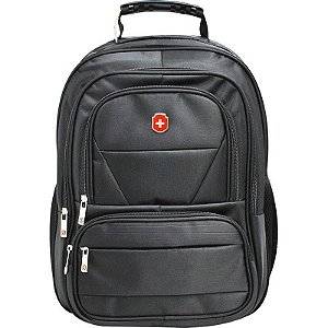 Mochila Para Notebook Executiva Preta Gd 4 Bolsos