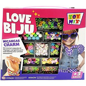 Kit De Bijuteria E Miçanga Love Biju Charm 290 Peças + Fio
