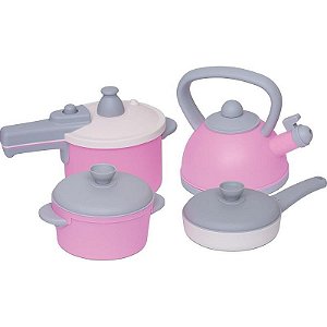 Brincando De Casinha Kit Panelinhas Baby Gourmet Rs Com 4 Peças