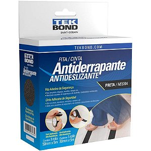 Fita Para Demarcação De Solo Antiderrapante 50mm X 5m Preta
