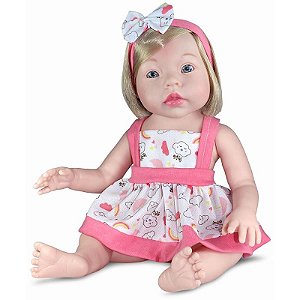 Boneca Realist Small Loira 37,5cm Em Vinil