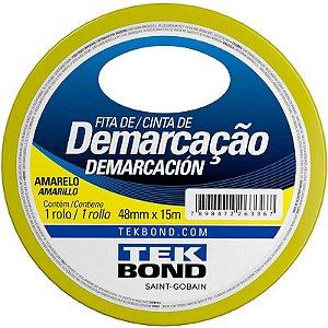Fita Para Demarcação De Solo Pvc Amarela 48mm X 15m