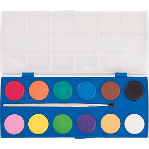 Aquarela Escolar Tris Mega Acqua Color 12 Cores