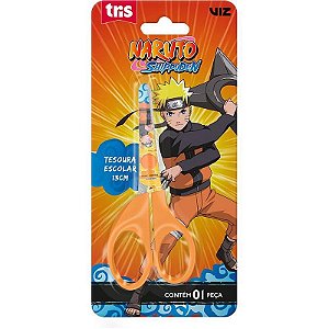 Tesoura Escolar Decorada Naruto 13cm