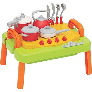 Brincando De Casinha Mesinha Baby Gourmet Com Acessórios
