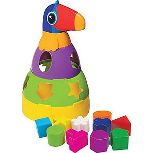 Brinquedo Educativo Tucano Didático Com Blocos