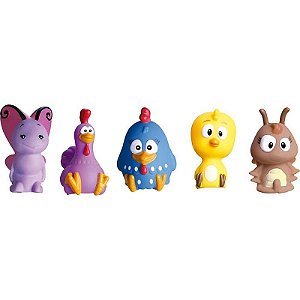 Bonecos Miniaturas Galinha Pintadinha Em Vinil – Kit Com 5 Personagens