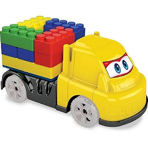 Brinquedo Para Montar Deko Blocos Ii - Super Carrinho Com 12 Blocos De Montar, 23x11x12cm
