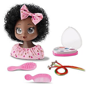 Boneca Style Hair Negra 21cm Com Acesso