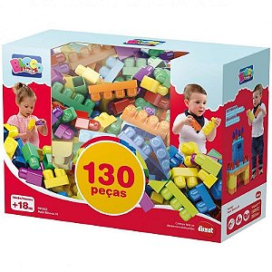 Brinquedo Para Montar Mais Blocos 3 130 Peças