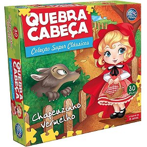Quebra-cabeça Cartonado Chapéuzinho Vermelho 80 Peças