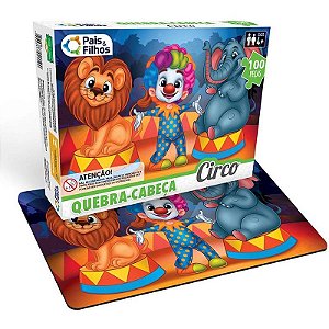 Quebra-cabeça Cartonado O Circo 100 Peças