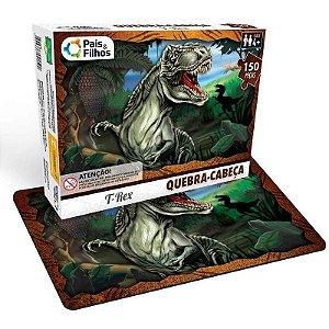 Quebra-cabeça Cartonado T-rex Premium 150 Peças