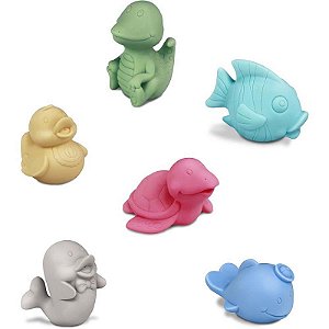 Brinquedo Para Bebê Coleção Bichinhos 8,5cm - Caixa Com 06 Unidades