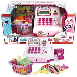 Brincando De Profissões Caixa Registradora Rosa