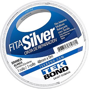 Fita De Alta Resistência Silver Branca 48mm X 5m