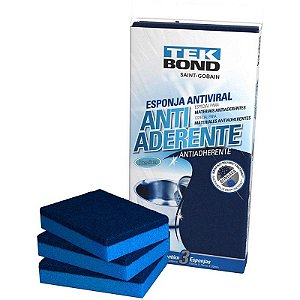 Esponja Para Limpeza Antiaderente Azul Pack Com 3 Unidades