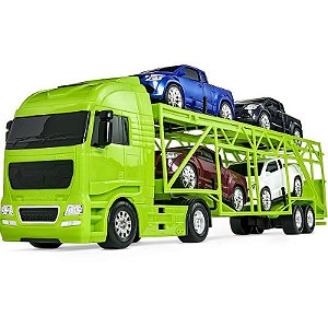 Caminhão Diamond Cegonheira 66cm Com 4 Pick-ups